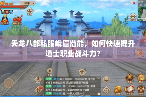 天龙八部私服峨眉潜能，如何快速提升道士职业战斗力？