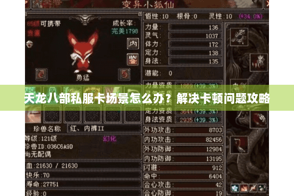 天龙八部私服卡场景怎么办？解决卡顿问题攻略