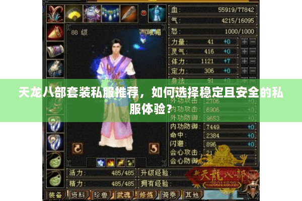 天龙八部套装私服推荐，如何选择稳定且安全的私服体验？