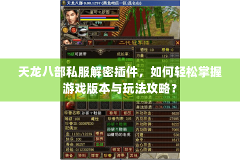天龙八部私服解密插件，如何轻松掌握游戏版本与玩法攻略？