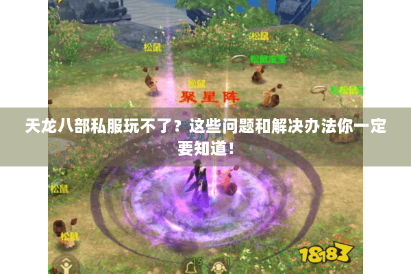 天龙八部私服玩不了？这些问题和解决办法你一定要知道！
