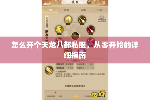 怎么开个天龙八部私服，从零开始的详细指南