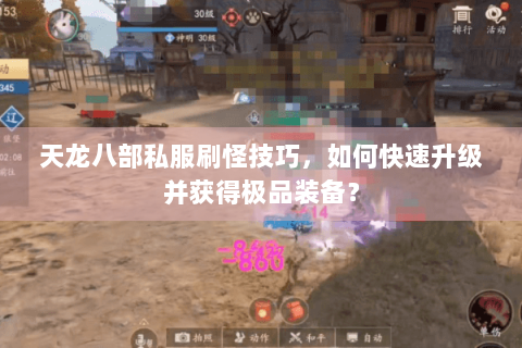 天龙八部私服刷怪技巧，如何快速升级并获得极品装备？