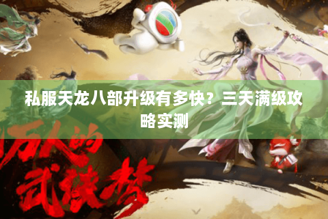 私服天龙八部升级有多快？三天满级攻略实测