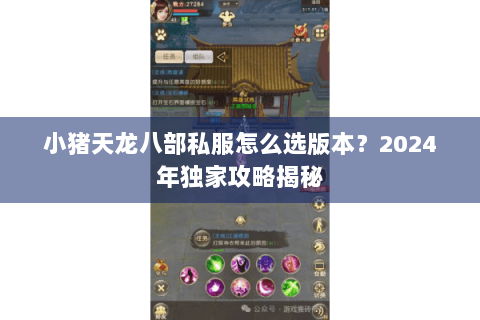 小猪天龙八部私服怎么选版本？2024年独家攻略揭秘