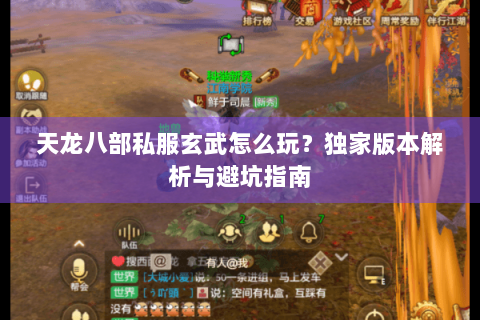 天龙八部私服玄武怎么玩？独家版本解析与避坑指南
