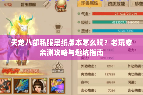 天龙八部私服黑纸版本怎么玩？老玩家亲测攻略与避坑指南