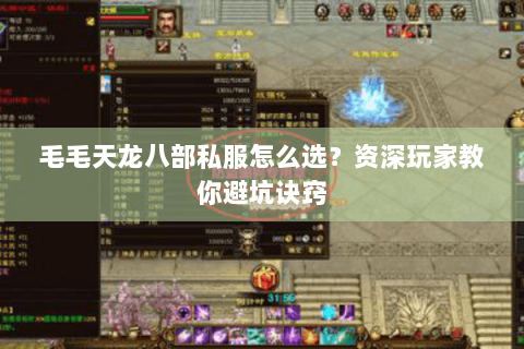毛毛天龙八部私服怎么选？资深玩家教你避坑诀窍