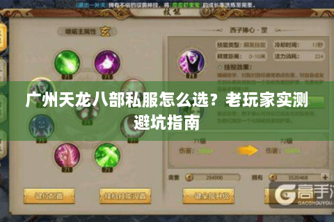 广州天龙八部私服怎么选？老玩家实测避坑指南