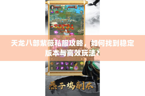 天龙八部紫薇私服攻略，如何找到稳定版本与高效玩法？