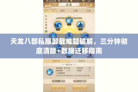 天龙八部私服卸载难题破解，三分钟彻底清除+数据迁移指南