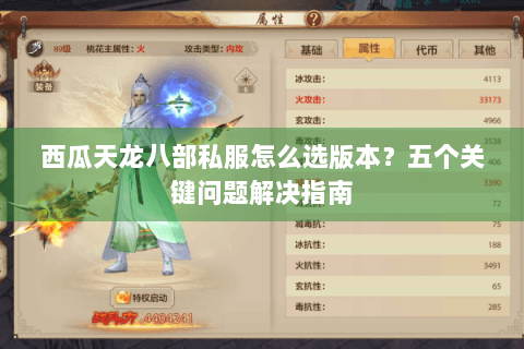 西瓜天龙八部私服怎么选版本？五个关键问题解决指南