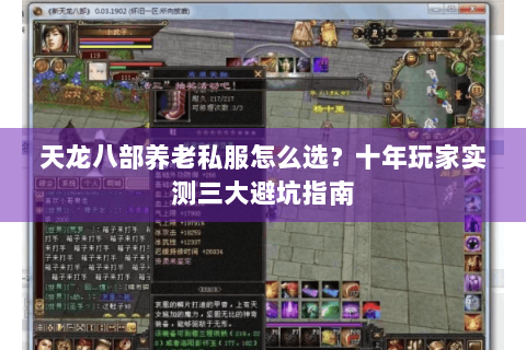 天龙八部养老私服怎么选？十年玩家实测三大避坑指南