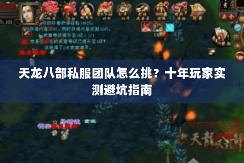 天龙八部私服团队怎么挑？十年玩家实测避坑指南