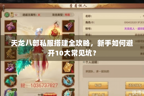 天龙八部私服搭建全攻略，新手如何避开10大常见坑？