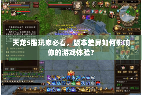 天龙S服玩家必看，版本差异如何影响你的游戏体验？