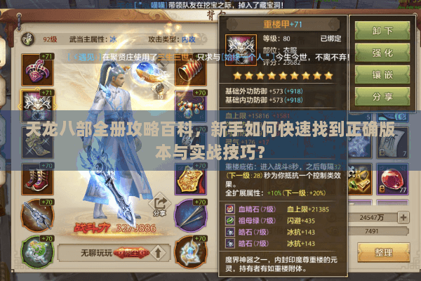天龙八部全册攻略百科，新手如何快速找到正确版本与实战技巧？