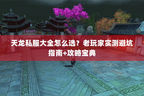 天龙私服大全怎么选？老玩家实测避坑指南+攻略宝典