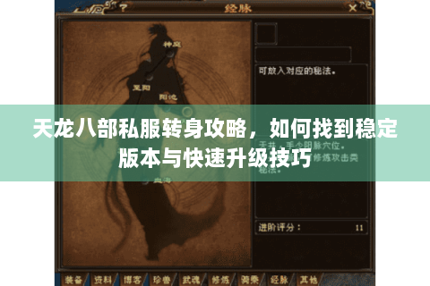 天龙八部私服转身攻略，如何找到稳定版本与快速升级技巧