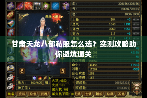 甘肃天龙八部私服怎么选？实测攻略助你避坑通关