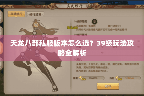 天龙八部私服版本怎么选？39级玩法攻略全解析