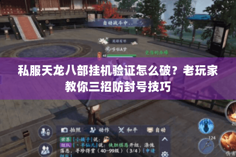 私服天龙八部挂机验证怎么破？老玩家教你三招防封号技巧