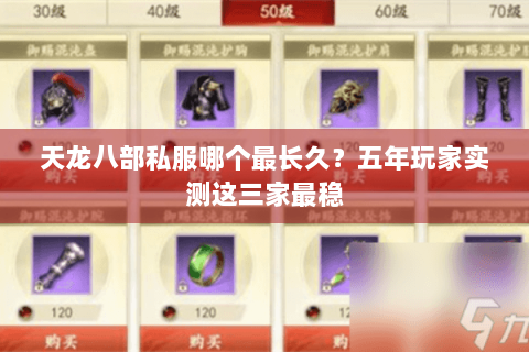 天龙八部私服哪个最长久？五年玩家实测这三家最稳