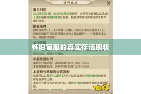 怀旧官服的真实存活现状