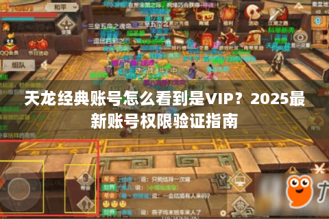 天龙经典账号怎么看到是VIP？2025最新账号权限验证指南