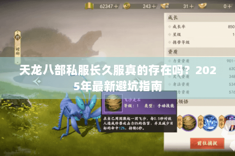 天龙八部私服长久服真的存在吗？2025年最新避坑指南