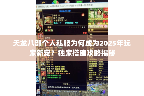 天龙八部个人私服为何成为2025年玩家新宠？独家搭建攻略揭秘