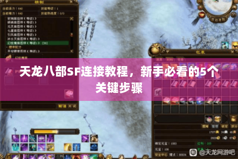 天龙八部SF连接教程，新手必看的5个关键步骤