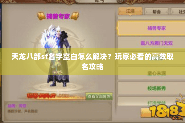天龙八部sf名字空白怎么解决？玩家必看的高效取名攻略