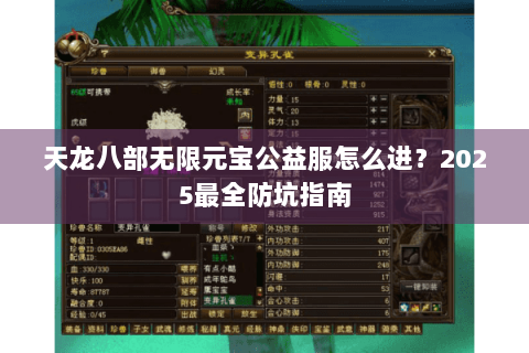 天龙八部无限元宝公益服怎么进?2025最全防坑指南 天龙八部无限元宝公益服怎么进?2025最全防坑指南