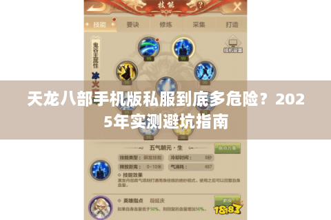 天龙八部手机版私服到底多危险？2025年实测避坑指南