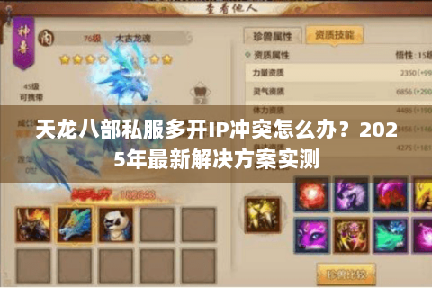 天龙八部私服多开IP冲突怎么办？2025年最新解决方案实测