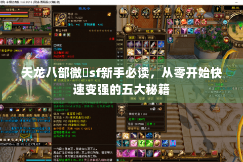 天龙八部微變sf新手必读，从零开始快速变强的五大秘籍