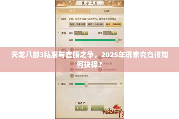 天龙八部3私服与官服之争，2025年玩家究竟该如何抉择？