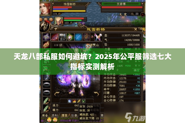 天龙八部私服如何避坑？2025年公平服筛选七大指标实测解析