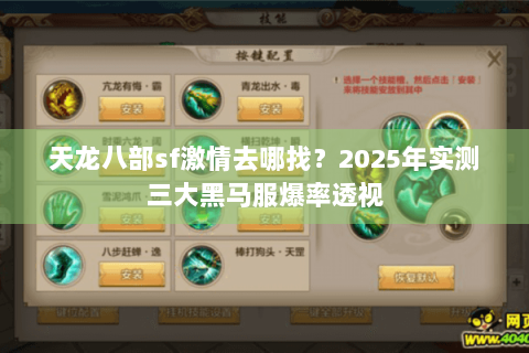 天龙八部sf激情去哪找？2025年实测三大黑马服爆率透视