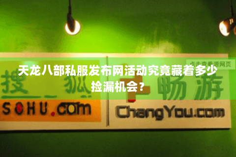 天龙八部私服发布网活动究竟藏着多少捡漏机会？