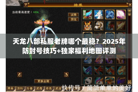天龙八部私服老牌哪个最稳？2025年防封号技巧+独家福利地图评测