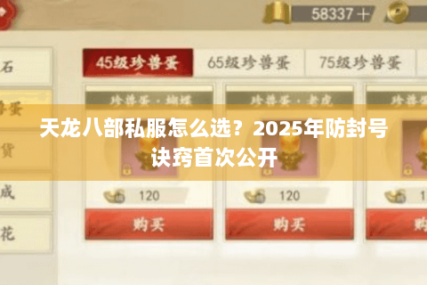 天龙八部私服怎么选？2025年防封号诀窍首次公开