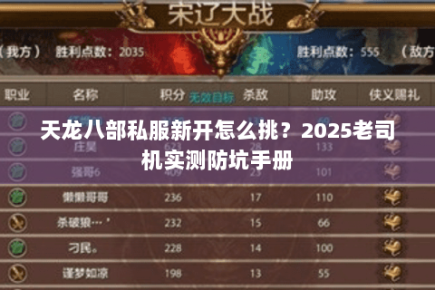 天龙八部私服新开怎么挑？2025老司机实测防坑手册