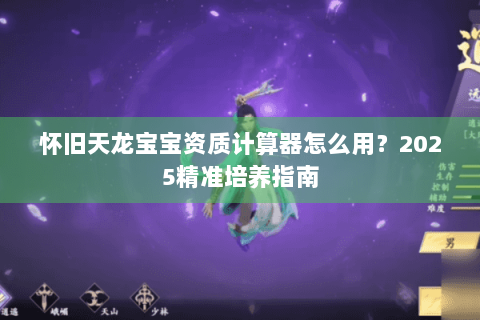 怀旧天龙宝宝资质计算器怎么用？2025精准培养指南