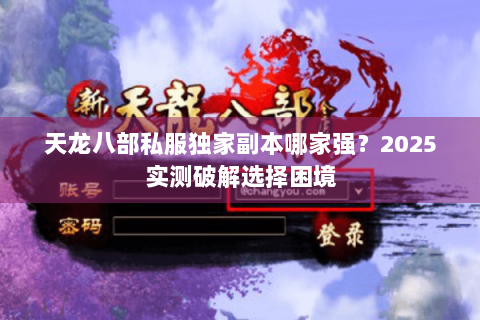 天龙八部私服独家副本哪家强？2025实测破解选择困境