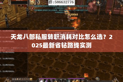 天龙八部私服转职消耗对比怎么选？2025最新省钻路线实测