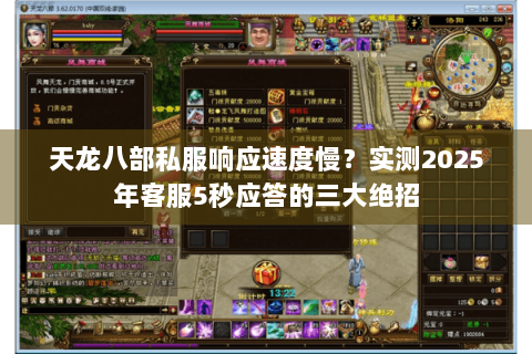 天龙八部私服响应速度慢？实测2025年客服5秒应答的三大绝招