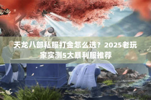 天龙八部私服打金怎么选？2025老玩家实测5大暴利服推荐