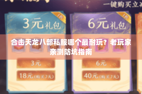 合击天龙八部私服哪个最耐玩？老玩家亲测防坑指南